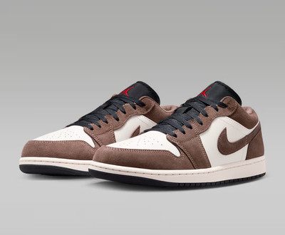 ( Size 8 - 14 ) Air Jordan 1 Low Palomino Phantom Sail Black Men's