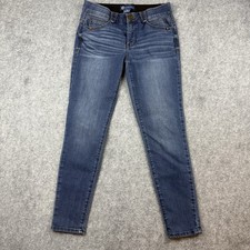 Democracy Ab Solution Jeans Womens 4p 29 Mid Rise Straight Stretch Medium Wash