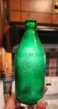 ⭐️⭐️LOOK⭐️⭐️Rare Emerald Green 1947 Beer Bottle