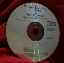 IBM 1l PC 300GL Product Recovery CD ROM Version 1.0 6267 6277 6287 Disc Only 