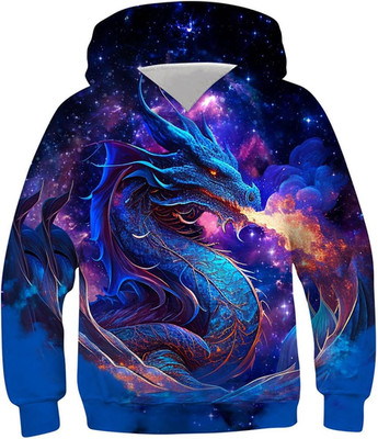 Boys Hoodies 3D Graphic Sweatshirt Lightweight Pullover 6-16T Cool