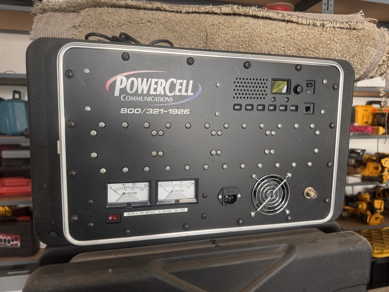 Kenwood TKR-850 Repeater with Cellwave Band-Pass Duplexer in Wheeled Case