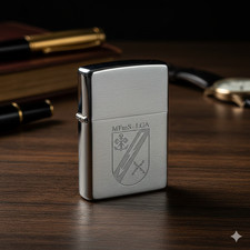 ZIPPO Marinefernmeldeschule MFmS - LGA - Sturmfeuerzeug m. &Auml;tz-Gravur - Germa...