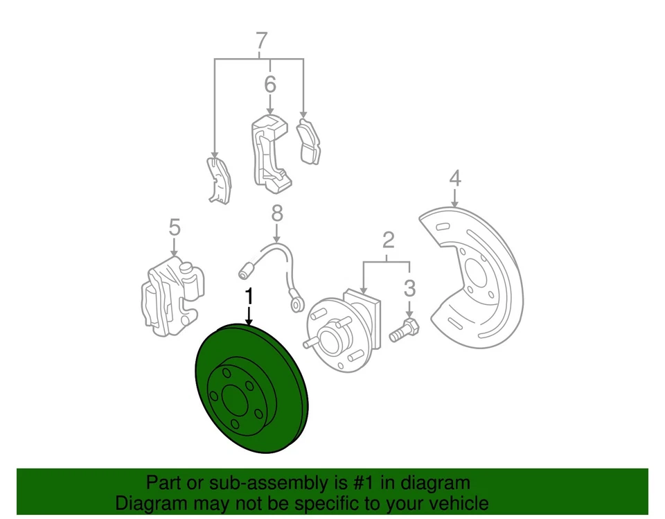 Nuevo rotor de freno de disco trasero OEM GM 19303813 Cadillac DTS 06-08 Buick Lucerne 06-11 Foto 4 de 4