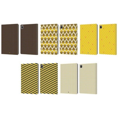 HEAD CASE DESIGNS BUSY BEE PATTERNS LEATHER BOOK WALLET CASE FOR APPLE iPAD