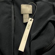 ASOS Dress Woman’s Sz 14 US 18 UK Navy Polyester Elastic Stretch NWT Zip up