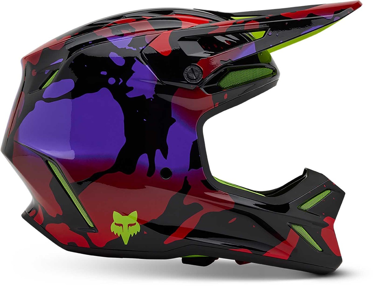Fox Racing V3 Throttle Helmet - Motocross Dirt Bike Offroad Adult
