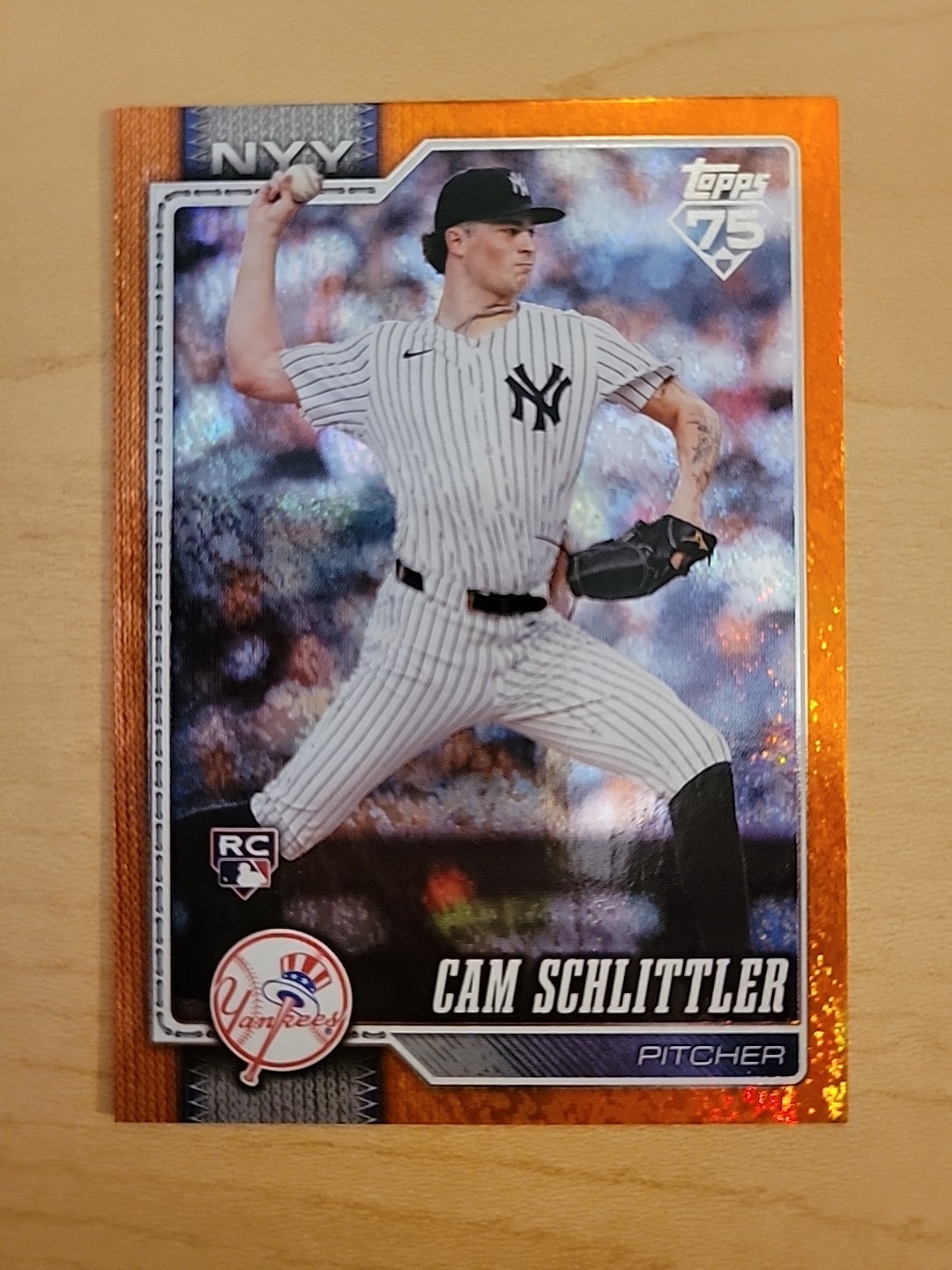 2026 Topps Series 1 - Cam Schlittler #111 - Orange Holo Foil 20/25 RC Yankees