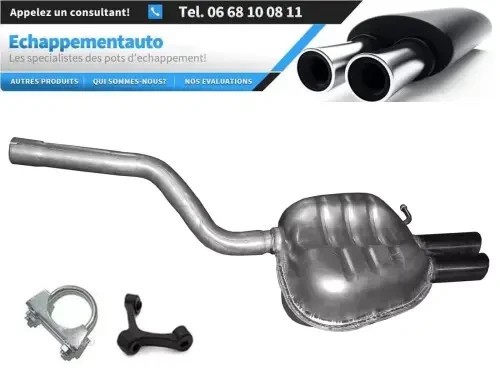 Silencieux arrière pour VW Golf 5 Break 1.4 TSi 90kW de 2007 à 2009 en acier