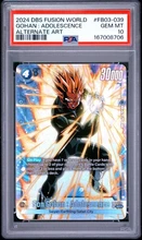 2026-08-12 · $100 · 2024 DRAGON BALL ALTERNATE ART #FB03-039 SON GOHAN : ADOLESCENCE PSA 1