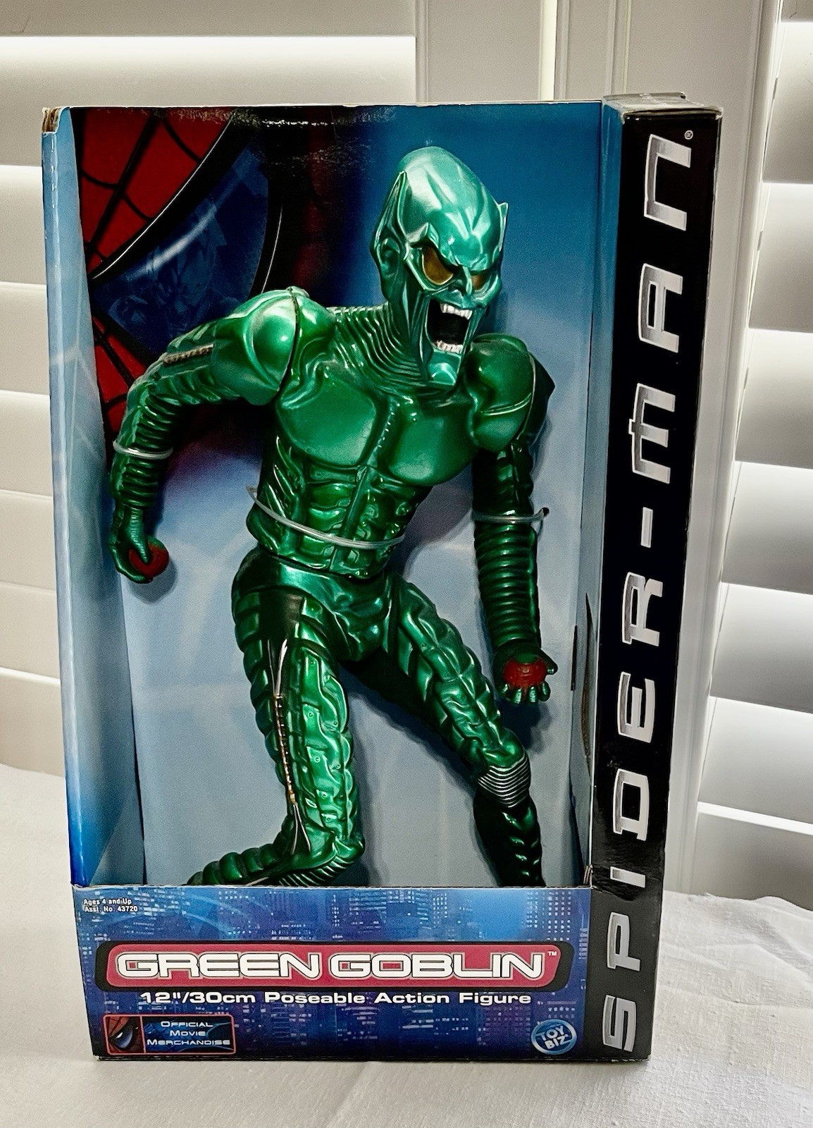 Spider-Man Green Goblin 12" Poseable Movie Action Figure Toy Biz 2001 New In Box