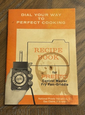 Vintage Recipe book PRESTO Control Master Fry Pan-Griddle 1969 Service Centers