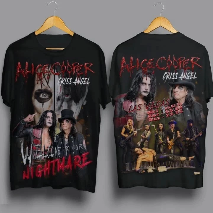 Alice Cooper Criss Angel Tour 2026 All Over Print 3D T-Shirt