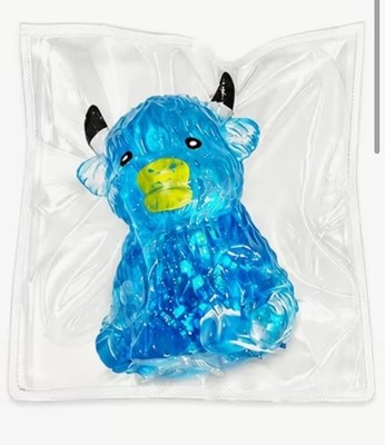 Highland Kuh blau Glitzer Zucker Maltose matschig Stressabbau Spielzeug neu