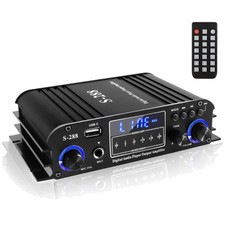 4-Ch Bluetooth Stereo Amp, 50Wx4, USB/SD, Class D HiFi