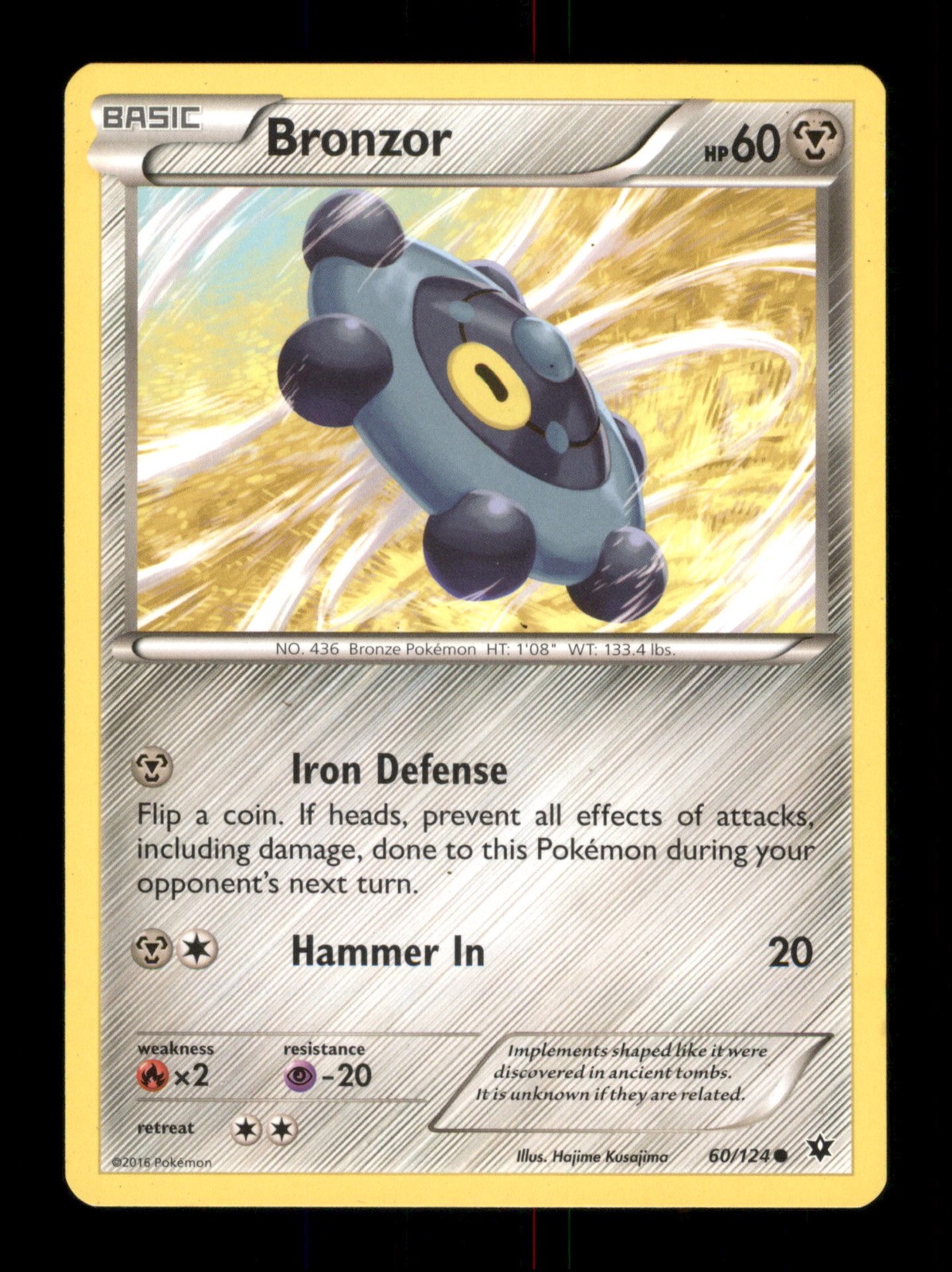 Bronzor 60/124 Non-Holo Nintendo  Pokemon Trading Card TCG 
