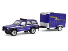 2001 Jeep Cherokee w/ Trailer – New York 1:64 Scale Model - Greenlight 32315B