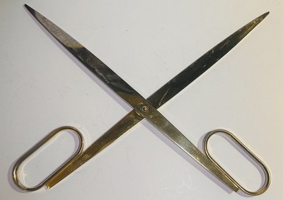 9  Scissors w/ Oval Handles Two Tone Silver & Gold Solingen Salm Depat Germany