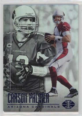 2017 Illusions Trophy Collection Blue /100 Kurt Warner Carson Palmer #14 HOF 0b0