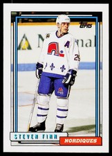 Steven Finn, 1992-93 Topps, #449, Quebec Nordiques,