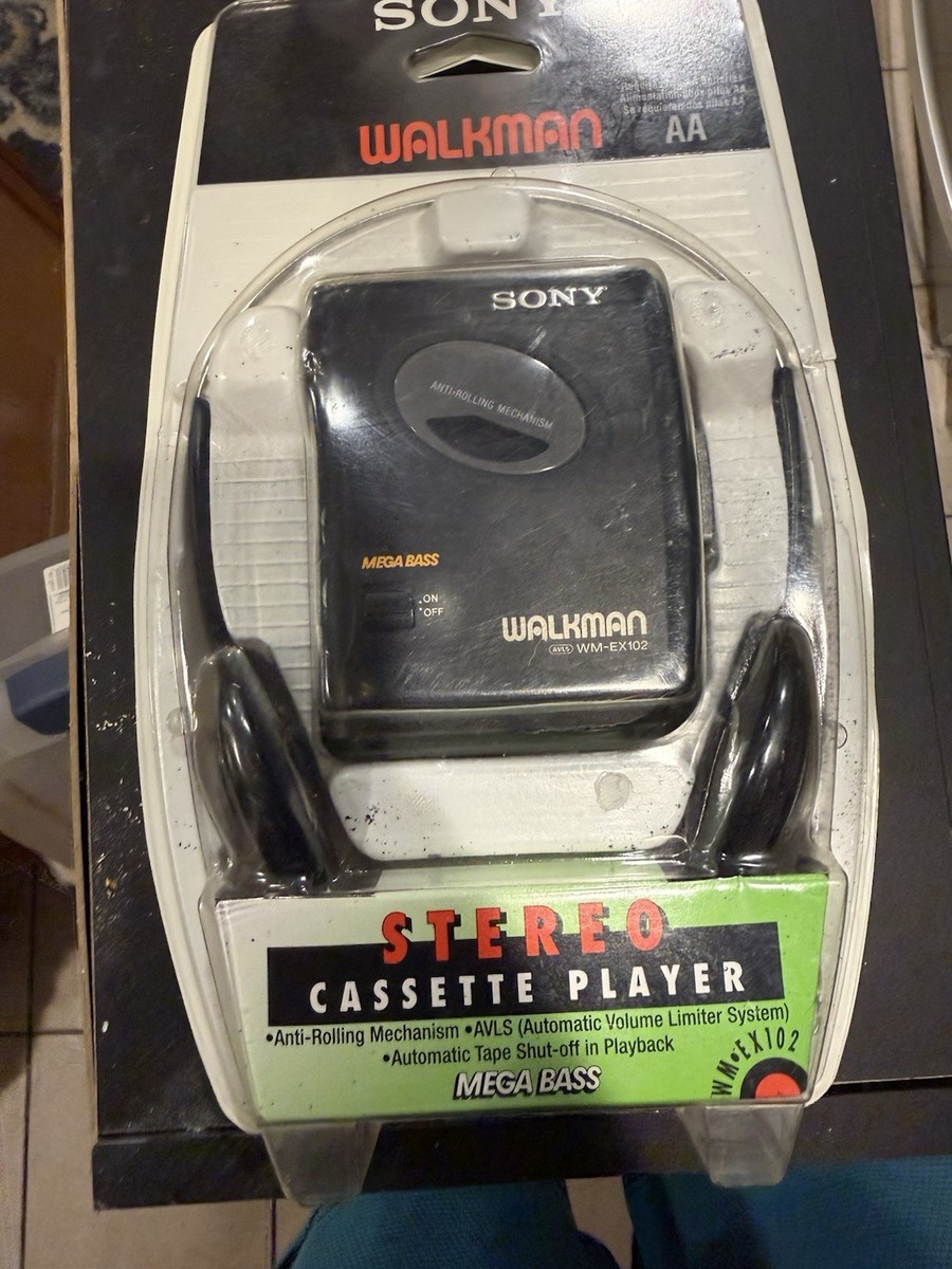 SONYカセットウォークマンWM-EX102 Sony Walkman WM-EX102 Cassette Player Mega Bass w/ Sony MDR-W10