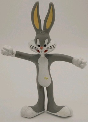 Vintage 1993 Warner Bros Looney Toons 5'' Bugs Bunny Bendable Figure 