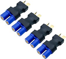FLY RC 4 Pcs T Male to EC3 Female Connector Plug Adapter