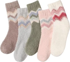 Fuzzy Womens Winter Fluffy Cozy Coral Fleece Soft Warm Slipper Socks