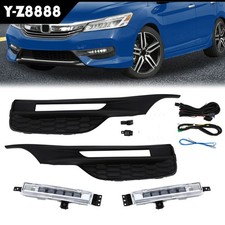 Fits 2016 2017 Honda Accord Led Fog Lights Wbezel Switch Set Driver Passenger