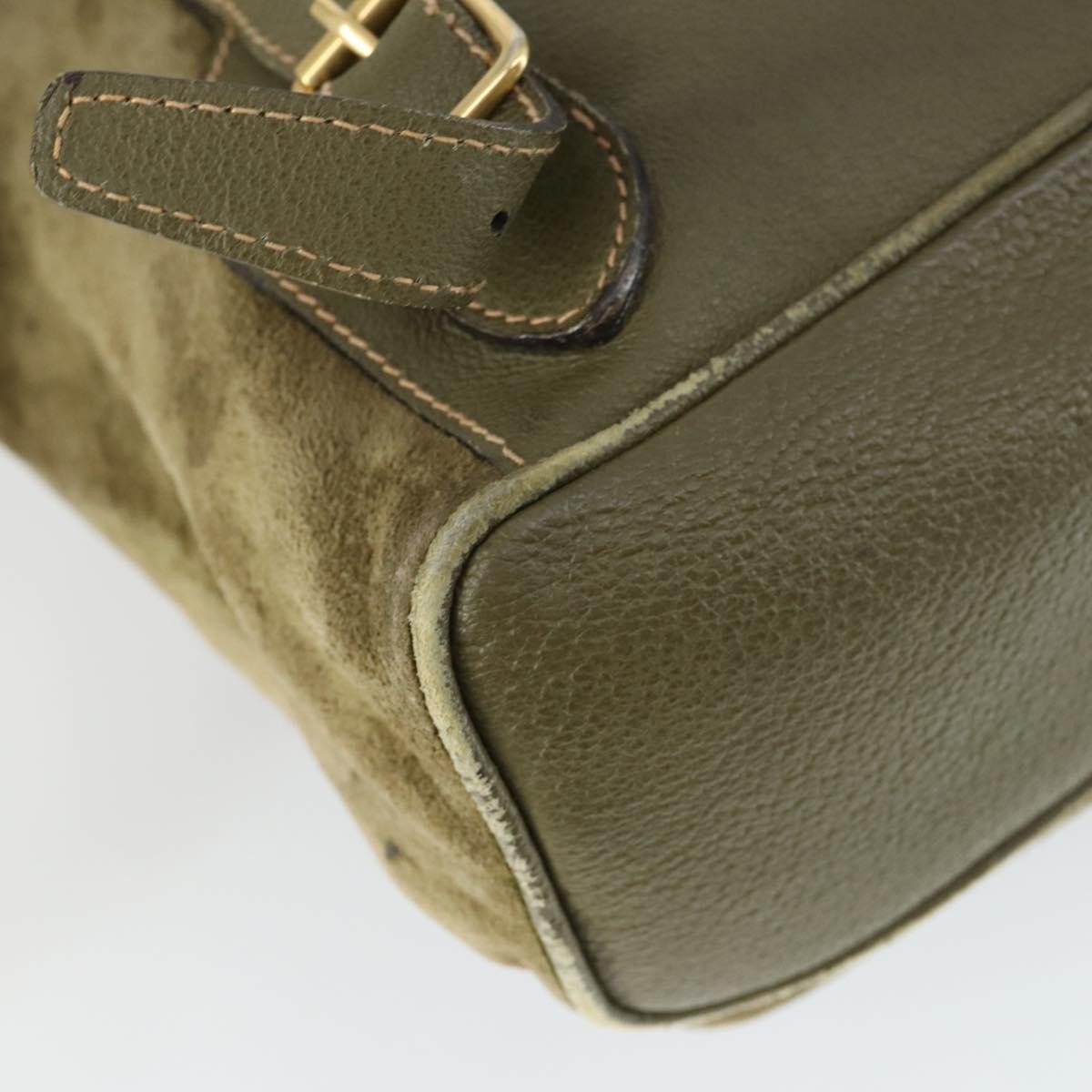 GUCCI Bamboo Backpack Suede Khaki Gold 003 58 0016 Auth  display picture 1