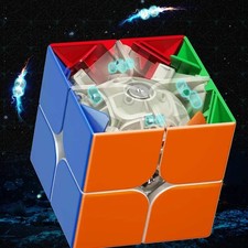 Professional Magnetic 2x2 Speed Cube - Stickerless 2x2x2 Puzzle Toy for Kids