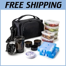 Insulated Meal Prep Lunch Box with 6 BPA-Free, Reu