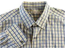 $795 LUX ERMENEGILDO ZEGNA MENS BEAUTIFUL BLUE YELLOW 100% FINE COTTON SHIRT 3XL