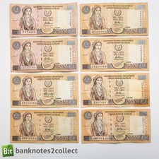 CYPRUS: 8 x 1 Cypriot Pound Banknotes.