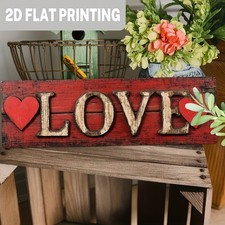 Romantic LOVE Metal Sign Distressed Letter Wall Decor for Anniversary  Home