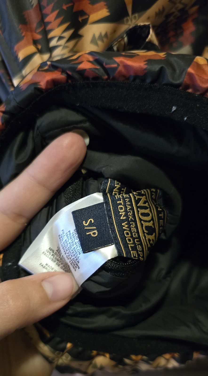 Pendleton Reversible Puffer Jacket Aztec Western … - image 3