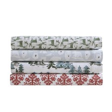 Eddie Bauer - Lenzuola Doppie, Set Di Biancheria Da Letto In Flanella Di Cotone, Spazzolato Per Una Maggiore Morbidezza, Accogliente Decorazione Per La Casa, Certificato Oeko-Tex (Explorer Bears Grey - 3