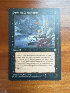 Mtg Demonic Consultation | eBay