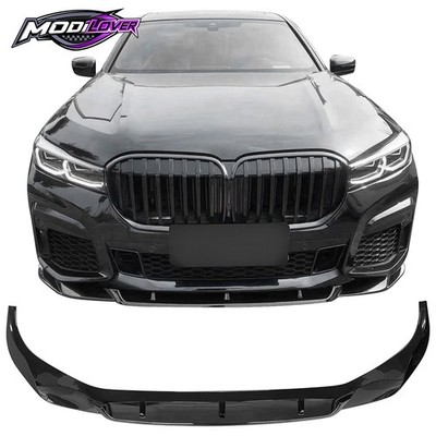 Fits 20-22 BMW G12 7-Series IKON Style Front Bumper Lip Kit Gloss Black PP