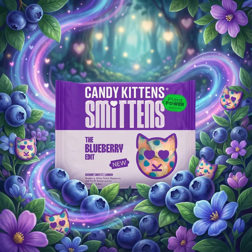 Candy Kittens Smittens Blueberry Edit Vegan Gourmet Sweets 130g