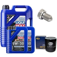 MotoröL Filter Set 5W-30 Liqui Moly 7 Liter + Schraube FüR Audi A4 A6 3.0 8E2