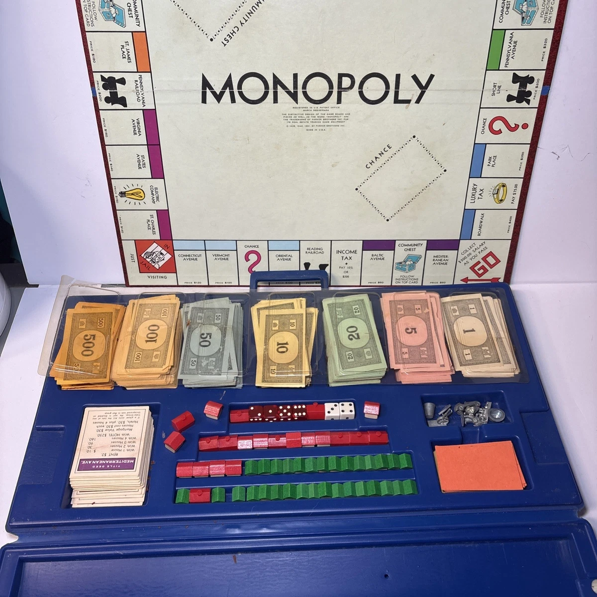 Monopoly Case Indiana Vintage Manufacture Board & Traditional