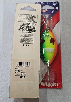 2X VINTAGE EPPINGER 8858 RED EYE WIGGLER FIRE TIGER LURE 1 OZ 3 1