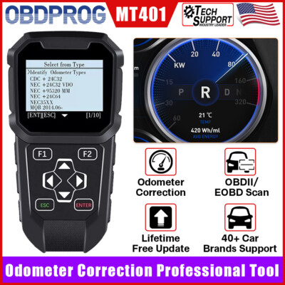 OBDPROG MT401 Odometer Correction Mileage Adjustment Auto OBD2 Diagnostic Tool