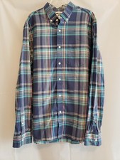 Old Navy Shirt Men's Large Collared Plaid Long Sleeve Slim Fit Button Up