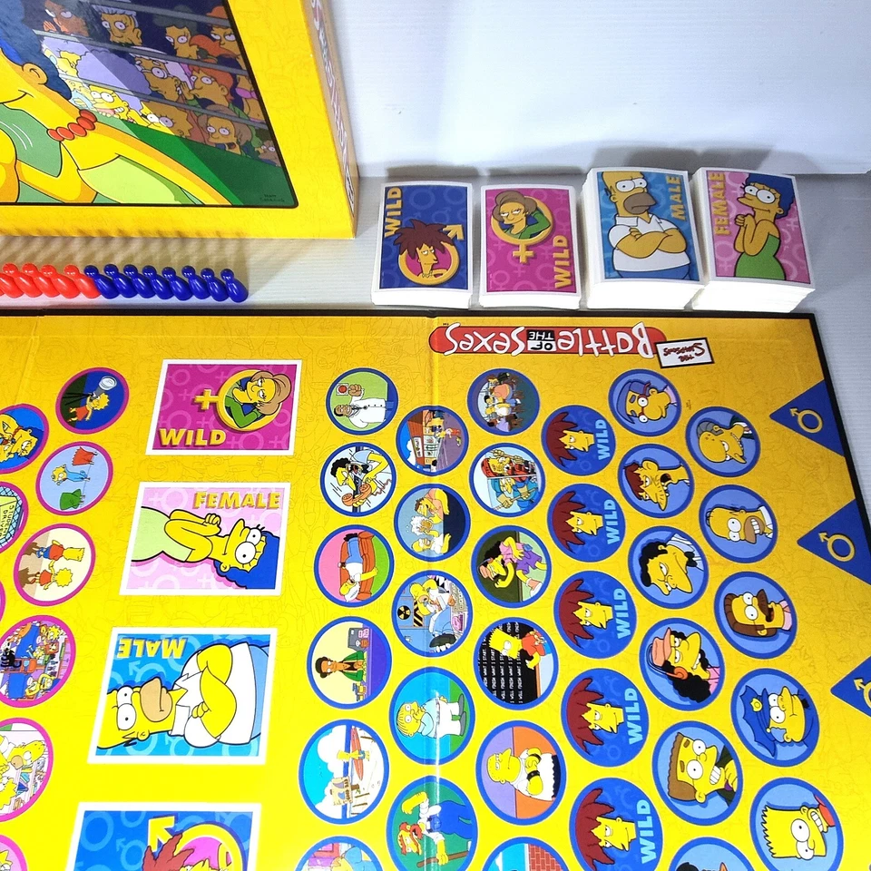 Complete Simpsons Board Game Battle of the Sexes 2004 Homer vs Marge - Image 3 of 4