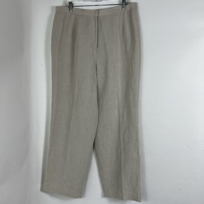 New Casual Corner Annex Pants Women's Size X Tapered High Rise Linen Blend NWT
