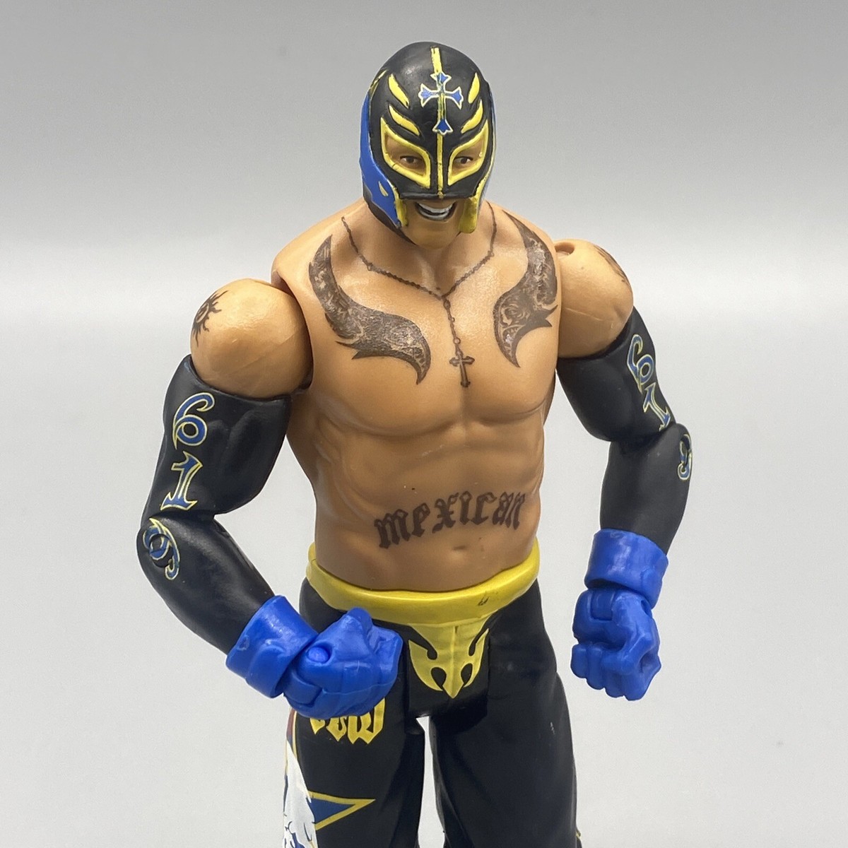 2011 WWE Mattel Rey Mysterio Blue Black Outfit Wrestling 6