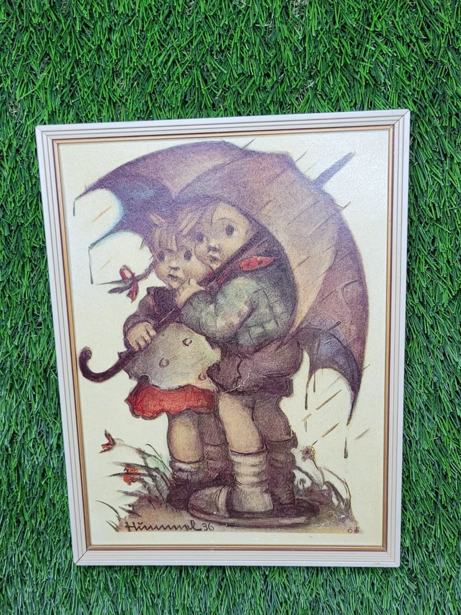 Hummel Art Frame Reproduction #4 Stormy Weather , Damaged (F3)
