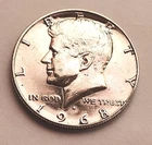 Very Nice 1968 D Kennedy Half Dollar 40% Vintage Silver Brilliant Free SHI KS566